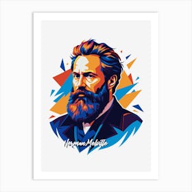 Herman Melville 01 Portrait WPAP Pop Art Art Print