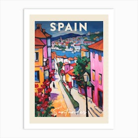 Santander Spain 1 Fauvist Painting Travel Poster Art Print