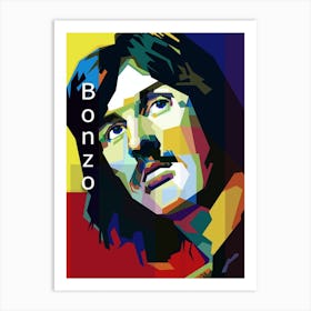 John Bonham Led Zeppelin Music Pop Art WPAP Art Print