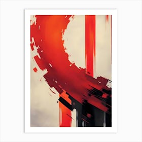 Red And Black Painting Art Print