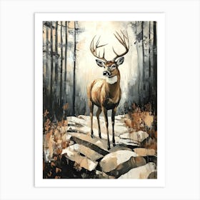 A Buck In The Woods 1 Art Print