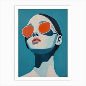 Woman In Sunglasses Art Print