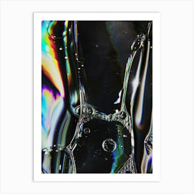 Water Bubbles In A Glass Art Print