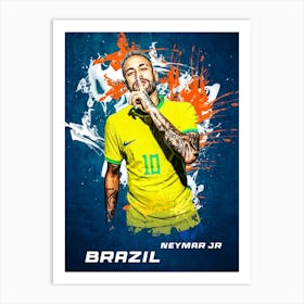 Neymar Brazil Art Print