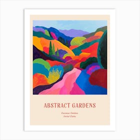 Colourful Gardens Descanso Gardens Usa 1 Red Poster Art Print