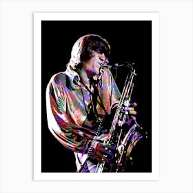 John Klemmer Saxophonist Colorful Art Print