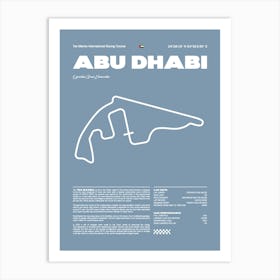 F1 Race Track Abu Dhabi Formula 1 Racing Track F1 Merch Formula One F1 Poster Formula 1 Poster F1 Art Print