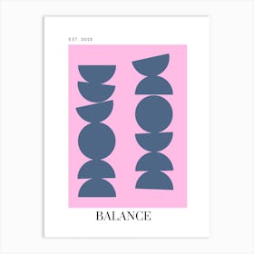 1 Balance - Light Pink Art Print