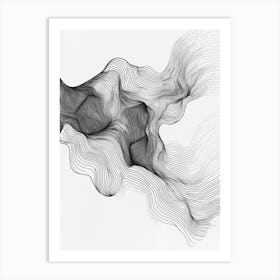 Abstract Wave Drawing 2 Art Print