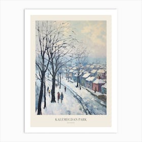 Winter City Park Poster Kalemegdan Park Belgrade Serbia 6 Art Print