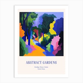 Colourful Gardens Brooklyn Botanic Garden Usa 1 Blue Poster Art Print