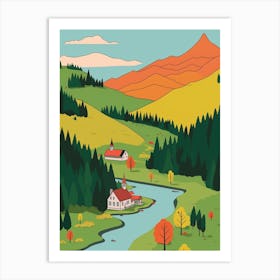 Romania 1 Travel Illustration Art Print