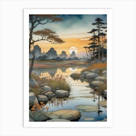 Asian Landscape 2 Art Print