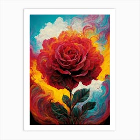 Rose Of Fire Art Print