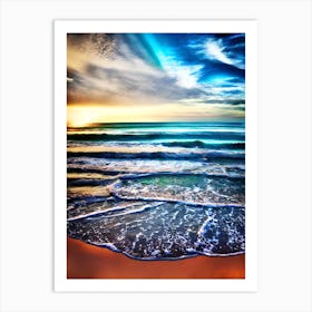 Sunset At The Beach 9 Art Print