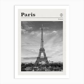 Paris Black And White Art Print
