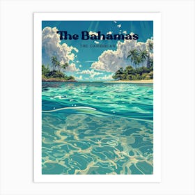 The Bahamas Caribbean Summer Digital Travel Art Art Print