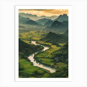 Vietnam Rice Fields Art Print