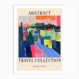 Abstract Travel Collection Poster Edinburgh Scotland 2 Art Print