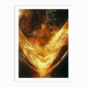 Abstract Golden Art Print