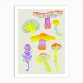 Psychedelic Mushrooms 1 Art Print