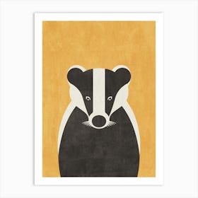 Fauna Badger Nursery Animal Art Print