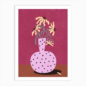 Cute Flowers in vase Art Print