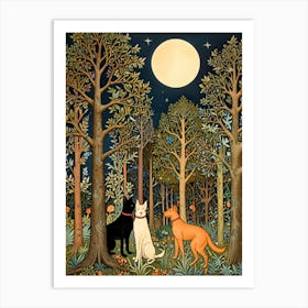 William Morris The Dogs In The Woods Art Print