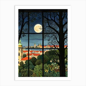 William Morris Prague From The Window Art Print