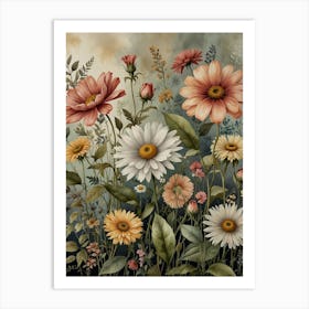 Daisy Garden Art Print