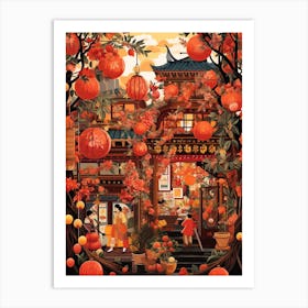 Chinese New Year Decorations 4 Art Print