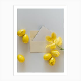 Easter Card With Easter Eggs Art Print