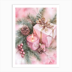 Christmas Candle 4 Art Print