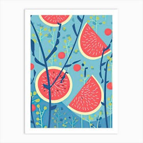 Watermelon Illustration 1 Art Print