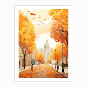 Budapest In Autumn Fall Travel Art 4 Art Print