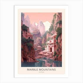 The Marble Mountains Vietnam Travel Poster Art Print
