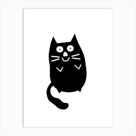 Black Cat Art Print