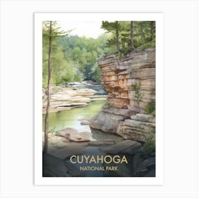 Cuyahoga Valley National Park Watercolour Vintage Travel Poster 2 Art Print
