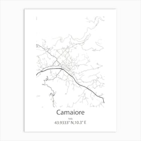 Camaiore,Italy Minimalist Map Poster