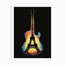 Guitar In Paris Art Print