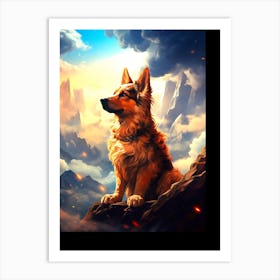 Dog In The Sky 1 Art Print
