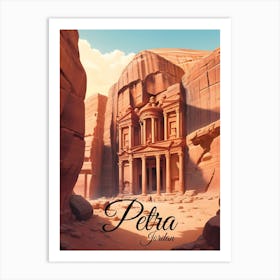 Petra Jordan Travel Poster Art Print