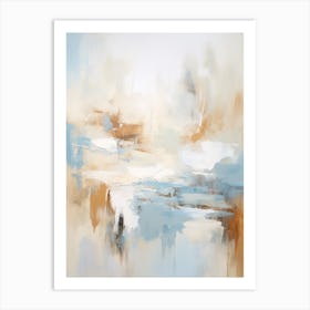 Winter Pastel Abstract Painting 4 Art Print