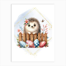 Easter Hedgehog Art Print