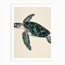 Minimalist Sea Turtle 2 Art Print