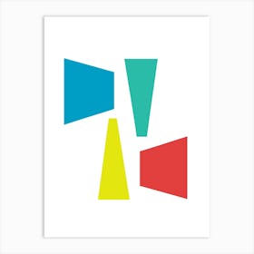 Geometric mid century Art Print