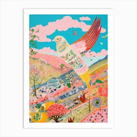 Maximalist Bird Painting Budgerigar 2 Art Print