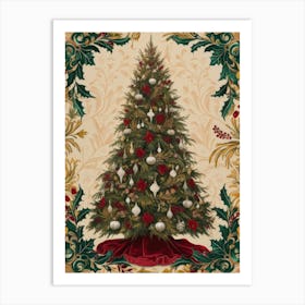 Christmas Tree Style William Morris Art Print