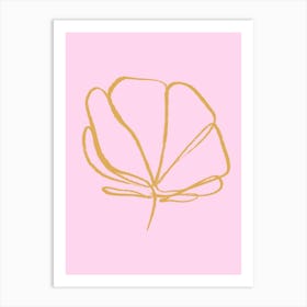 Flower On A Pink Background Art Print