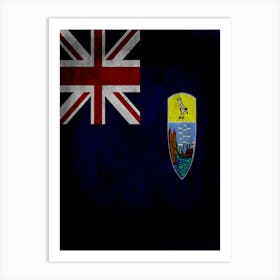 Saint Helena Flag Texture Art Print